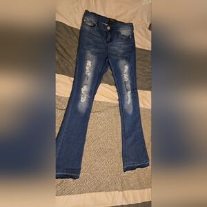 Thrill Blue Flare Leg Denim